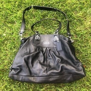 Black and Purple Coach Purse